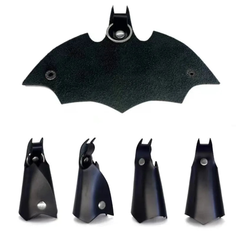 Superhero Bruce Wayne Leather Key Chain Car Keys Unisex Bat Pendant Key Bag Fashion Waist Keychains Keyrings Accessories